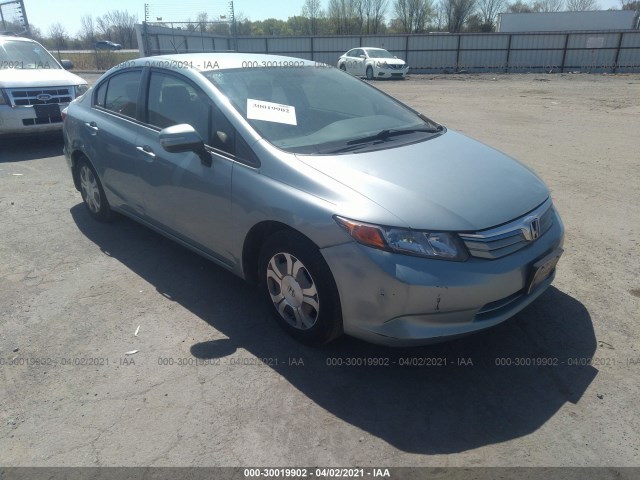 HONDA CIVIC HYBRID 2012 jhmfb4f28cs007564