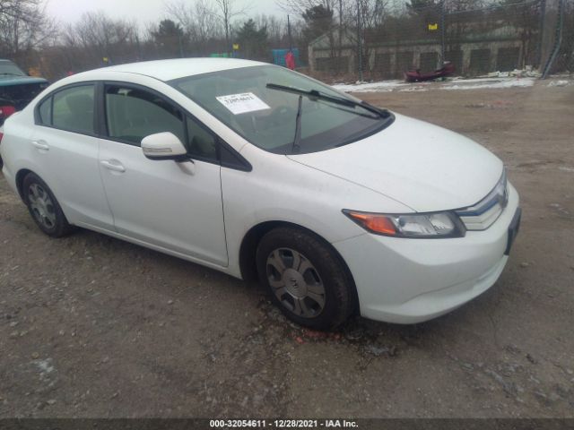 HONDA CIVIC HYBRID 2012 jhmfb4f29cs006892