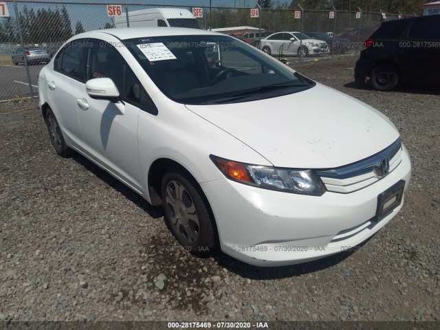 HONDA CIVIC HYBRID 2012 jhmfb4f29cs007749