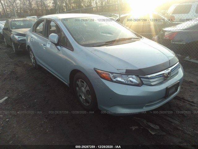 HONDA CIVIC HYBRID 2012 jhmfb4f29cs009940