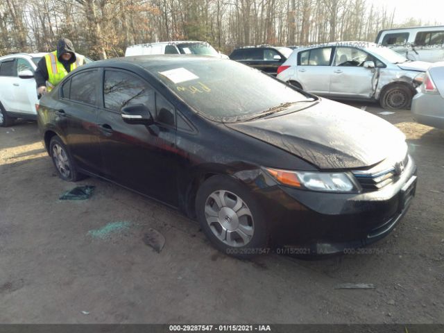 HONDA CIVIC HYBRID 2012 jhmfb4f29cs010215