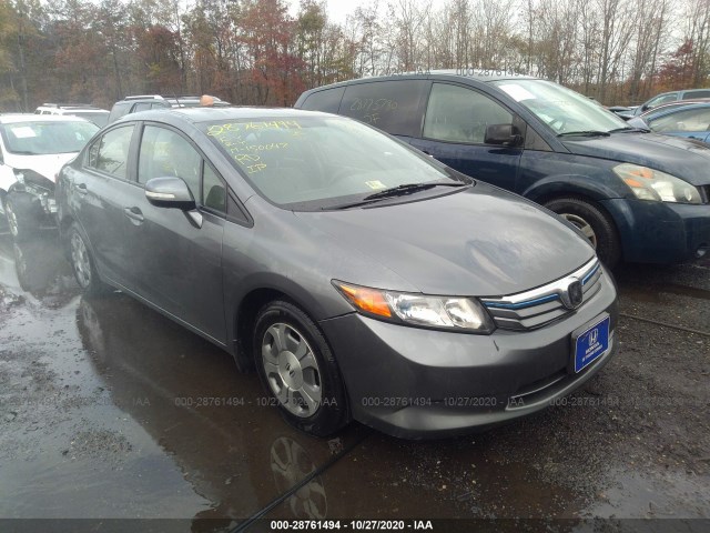 HONDA CIVIC HYBRID 2012 jhmfb4f29cs010876