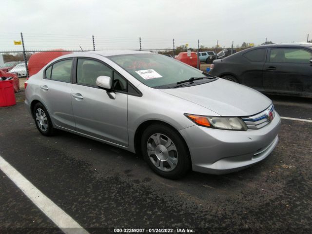 HONDA CIVIC HYBRID 2012 jhmfb4f2xcs008795