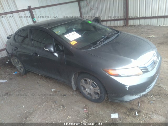 HONDA CIVIC HYBRID 2012 jhmfb4f2xcs009221