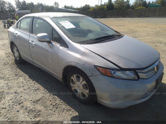 HONDA CIVIC HYBRID 2012 jhmfb4f2xcs010269