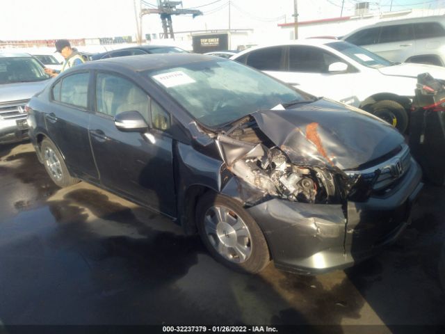 HONDA CIVIC HYBRID 2012 jhmfb4f30cs009401