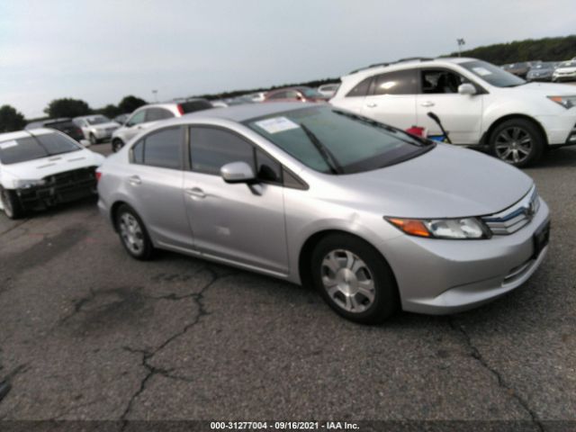 HONDA CIVIC HYBRID 2012 jhmfb4f30cs010175