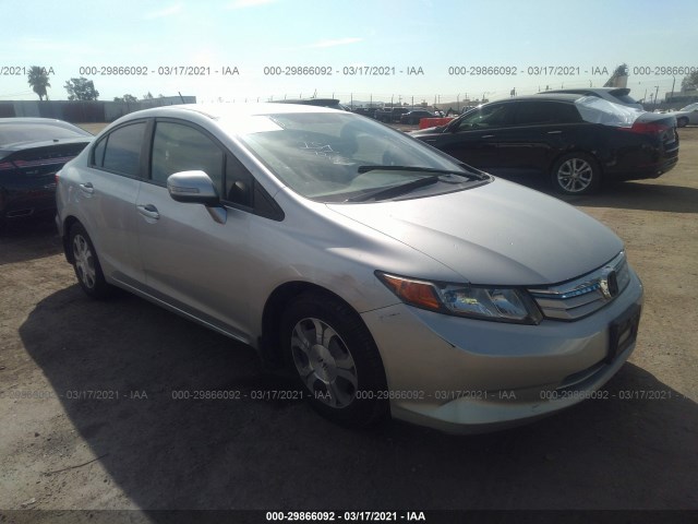 HONDA CIVIC HYBRID 2012 jhmfb4f30cs010645