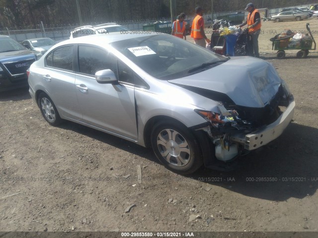 HONDA CIVIC HYBRID 2012 jhmfb4f30cs010726