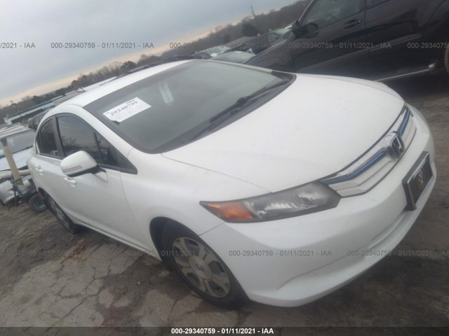 HONDA CIVIC HYBRID 2012 jhmfb4f31cs006653