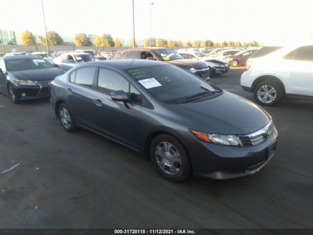 HONDA CIVIC HYBRID 2012 jhmfb4f36cs004008