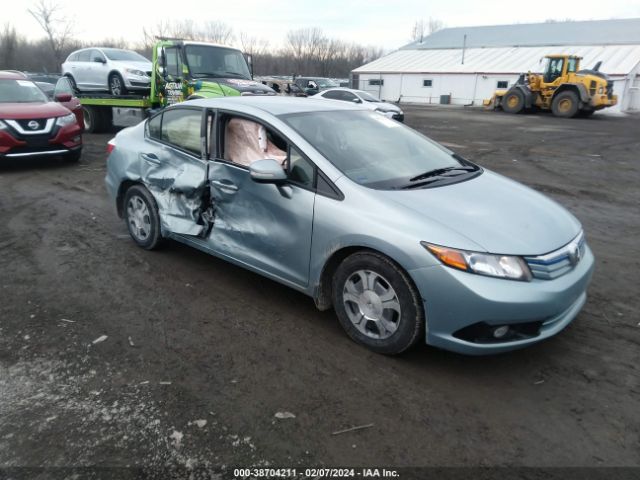 HONDA CIVIC HYBRID 2012 jhmfb4f37cs003708