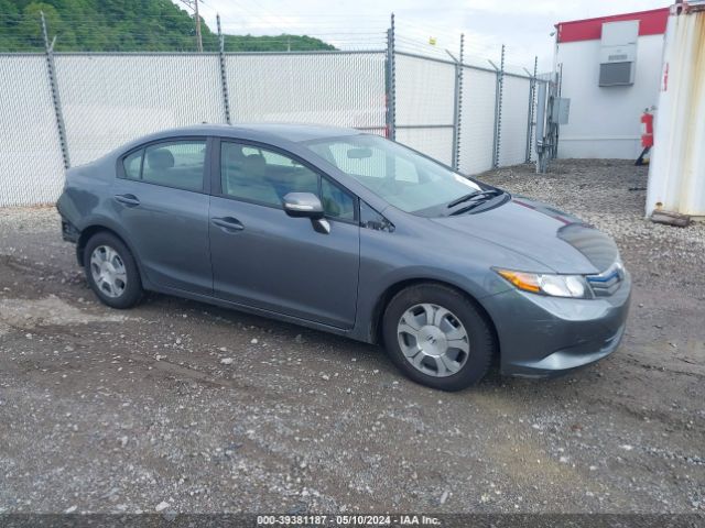 HONDA CIVIC HYBRID 2012 jhmfb4f37cs004664