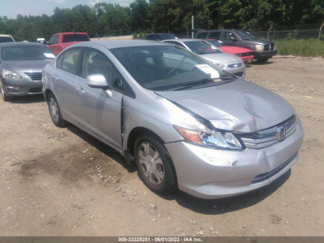 HONDA CIVIC HYBRID 2012 jhmfb4f37cs006947