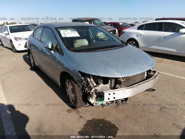 HONDA CIVIC HYBRID 2012 jhmfb4f38cs007282