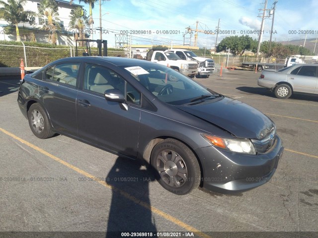 HONDA CIVIC HYBRID 2012 jhmfb4f38cs009663