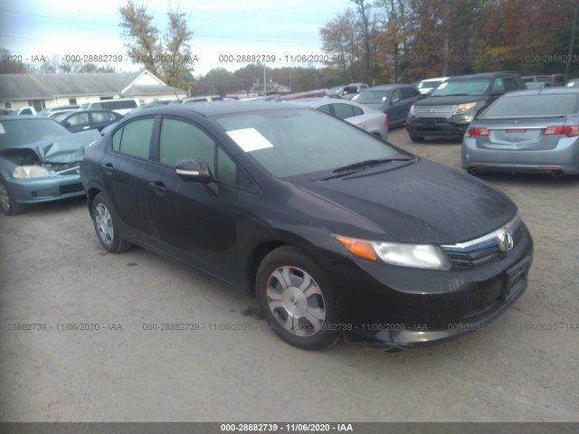 HONDA CIVIC HYBRID 2012 jhmfb4f3xcs007008