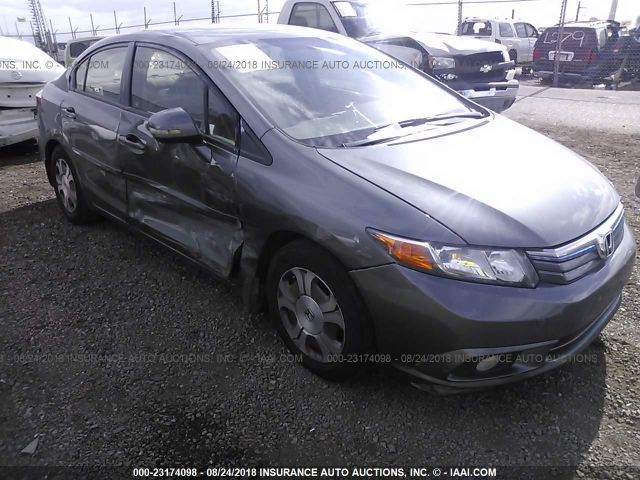 HONDA CIVIC HYBRID 2012 jhmfb4f3xcs009664