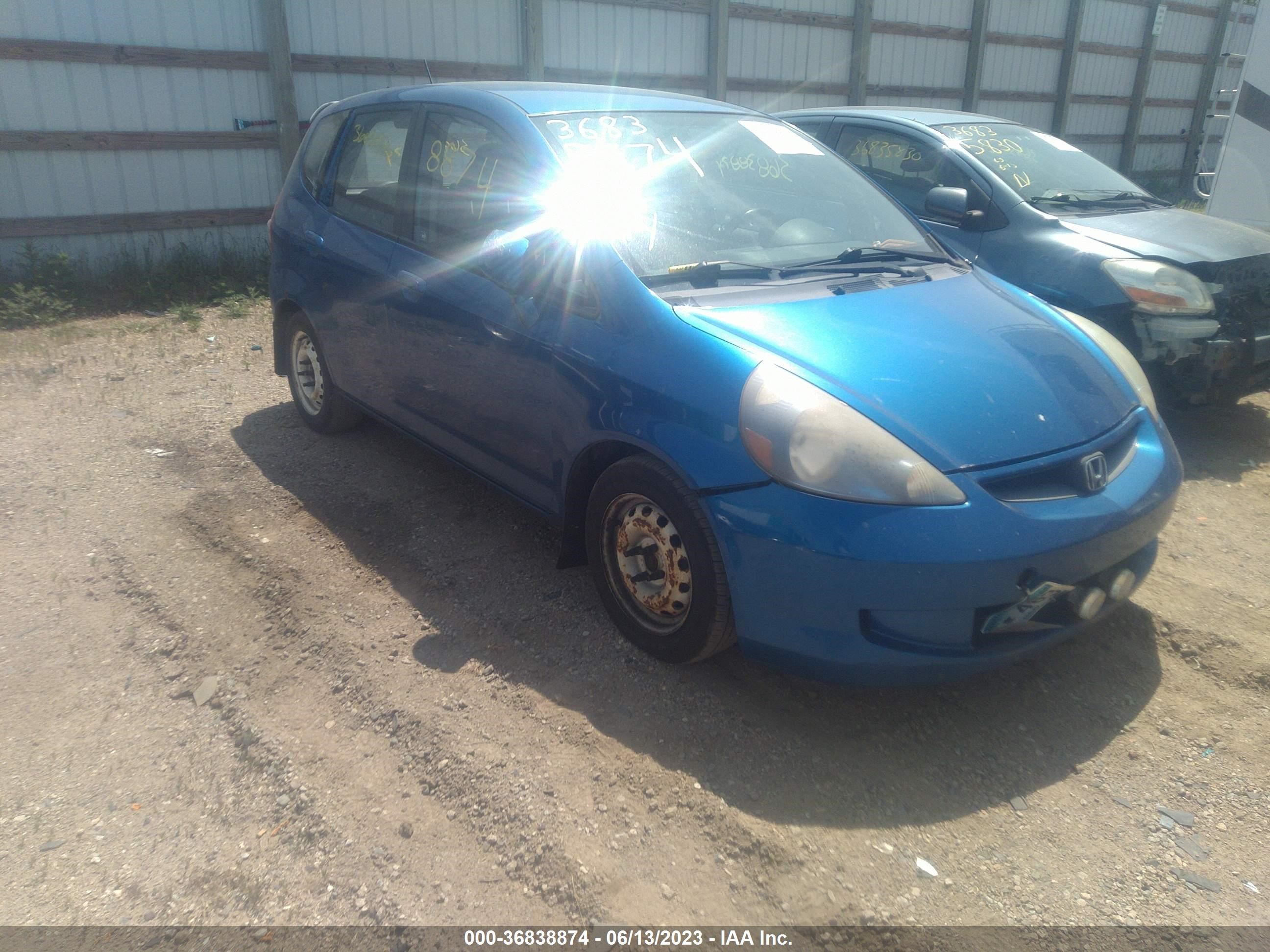 HONDA FIT 2007 jhmgd37447s003669