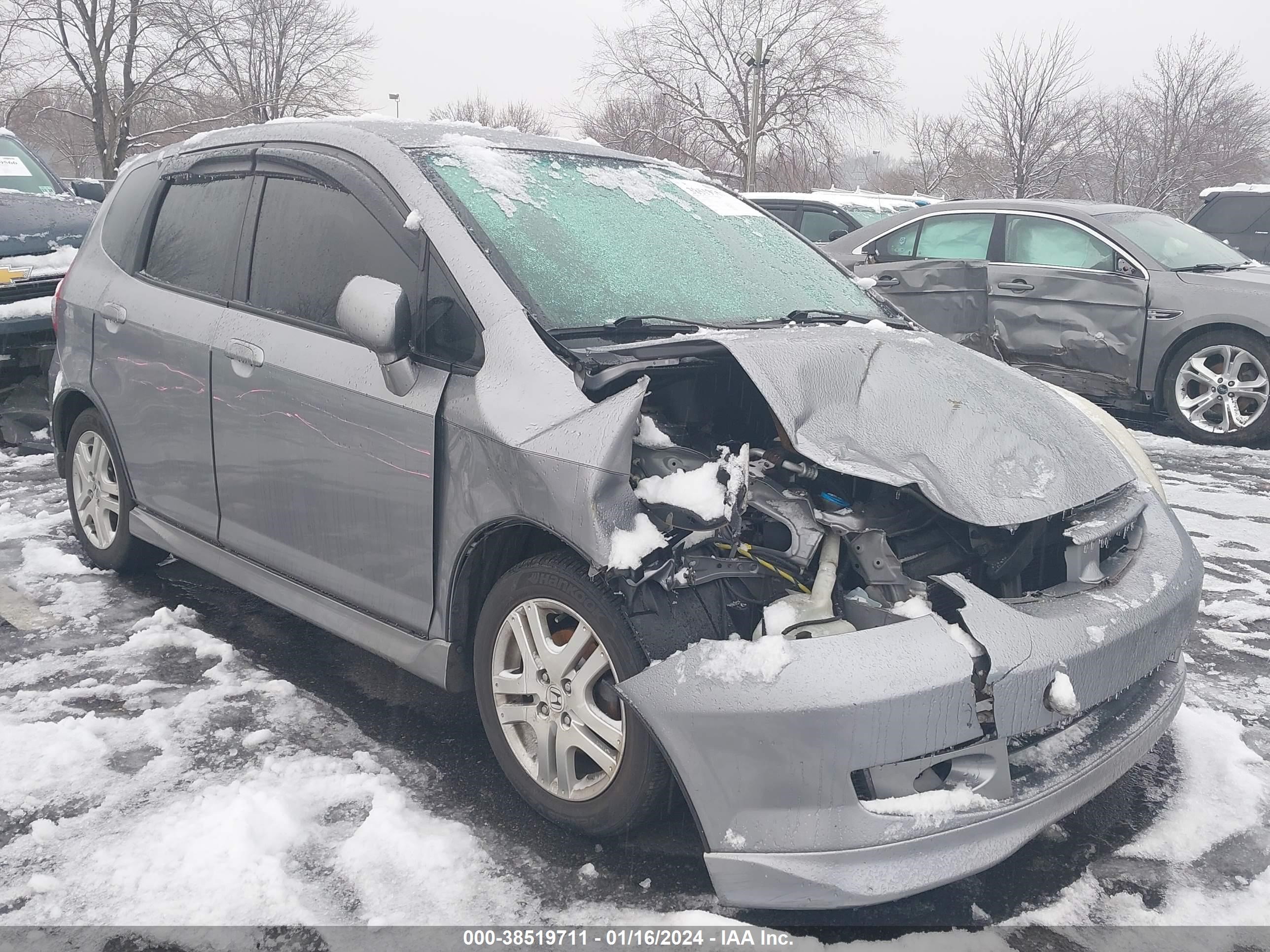 HONDA FIT 2007 jhmgd37677s022184