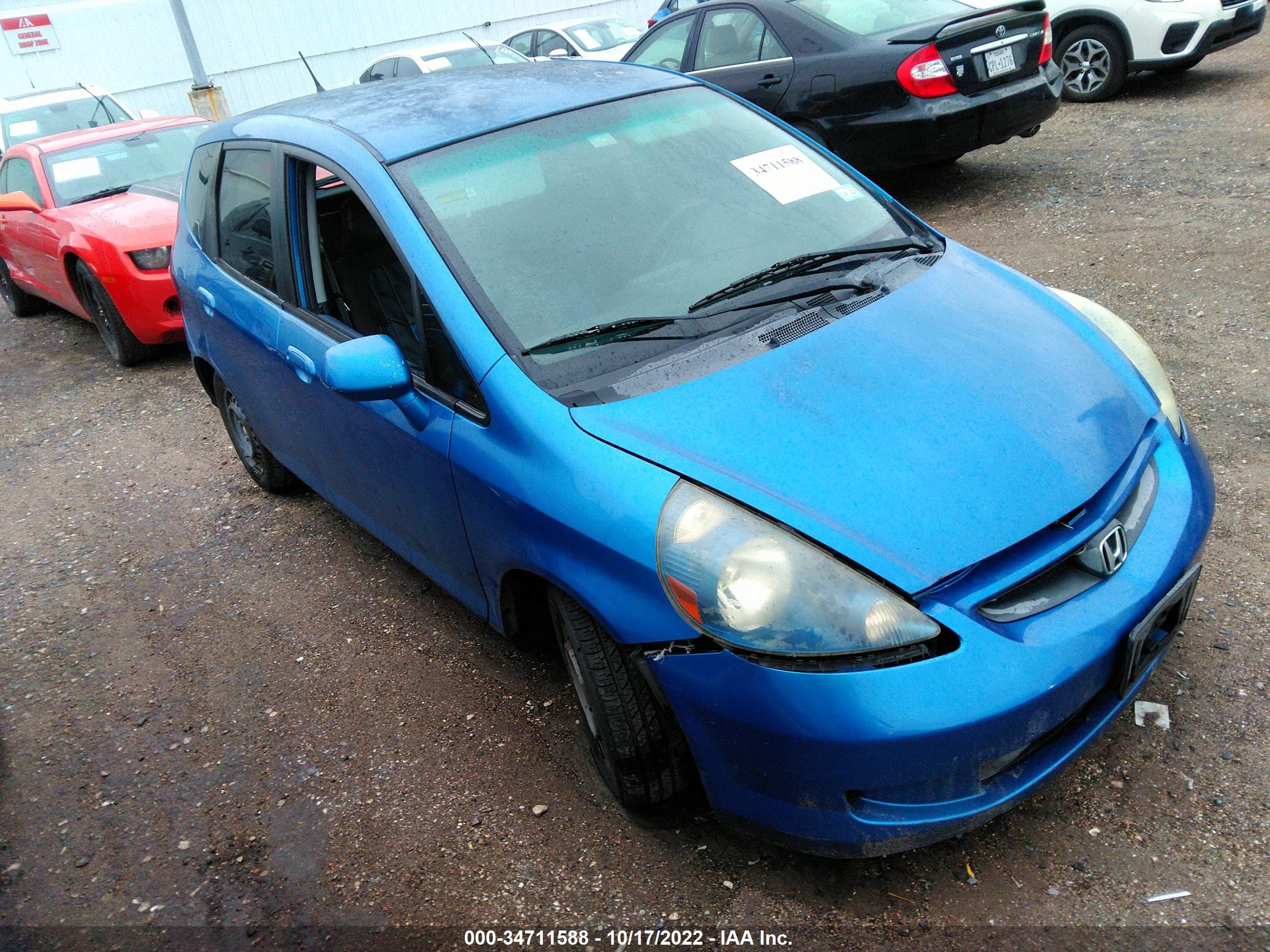 HONDA FIT 2007 jhmgd38437s014421