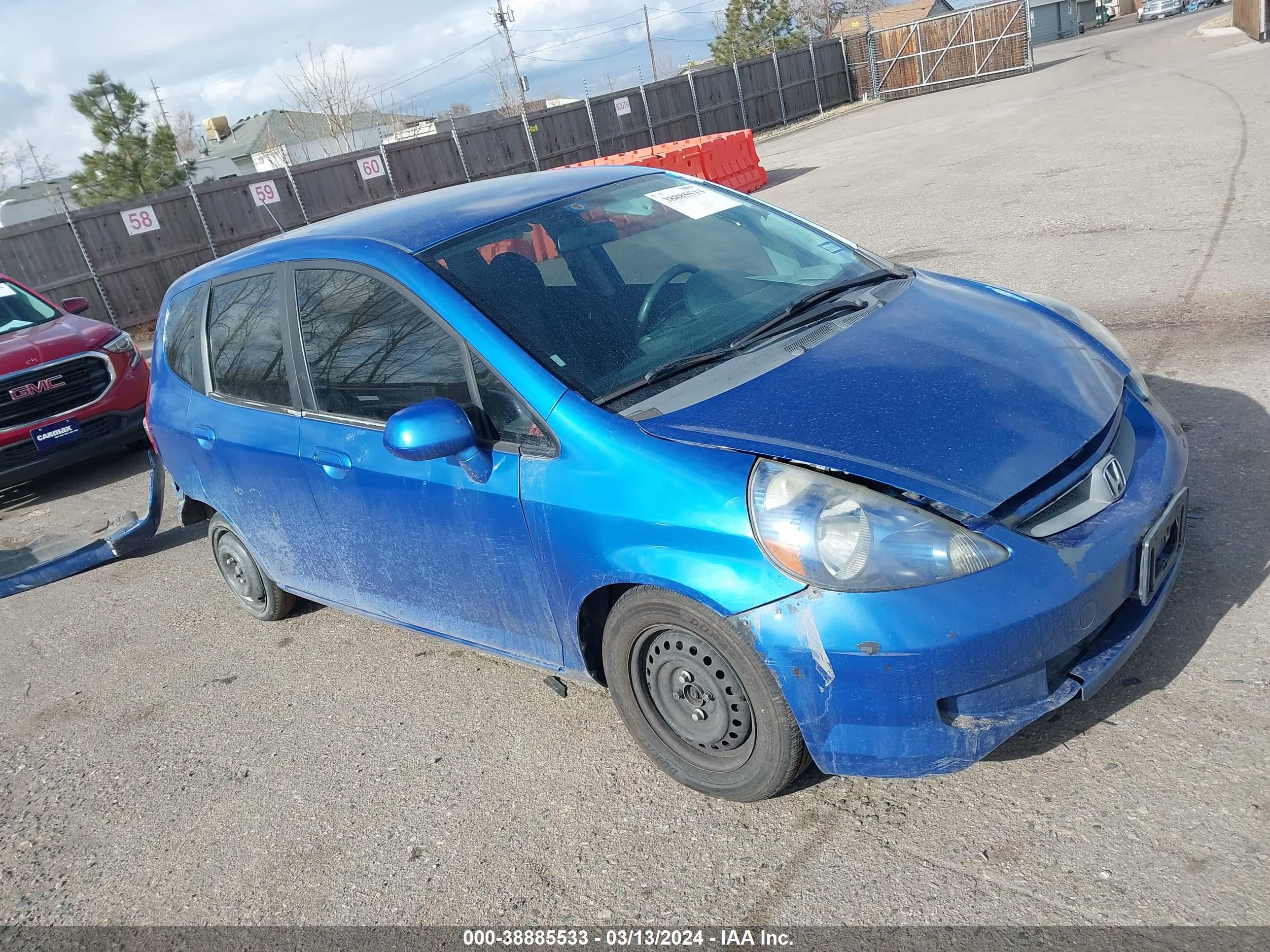 HONDA FIT 2007 jhmgd38457s063829