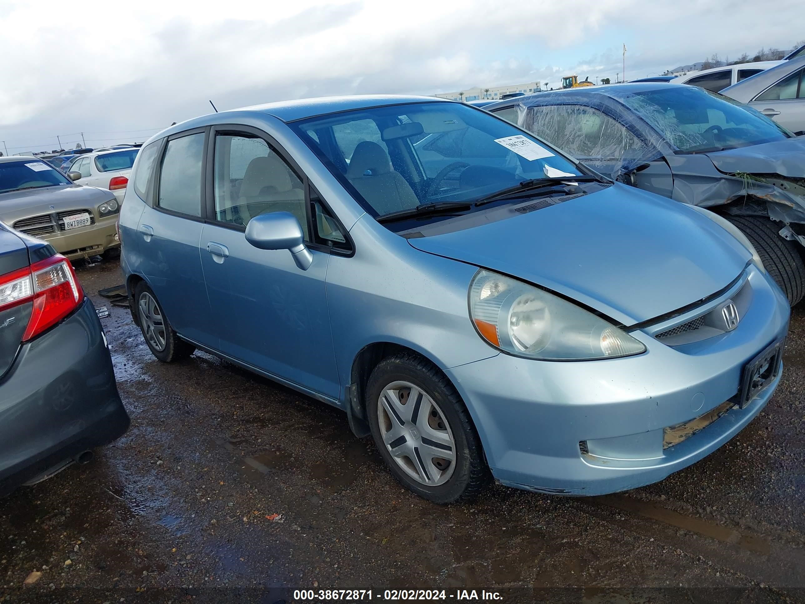 HONDA FIT 2007 jhmgd38477s053657