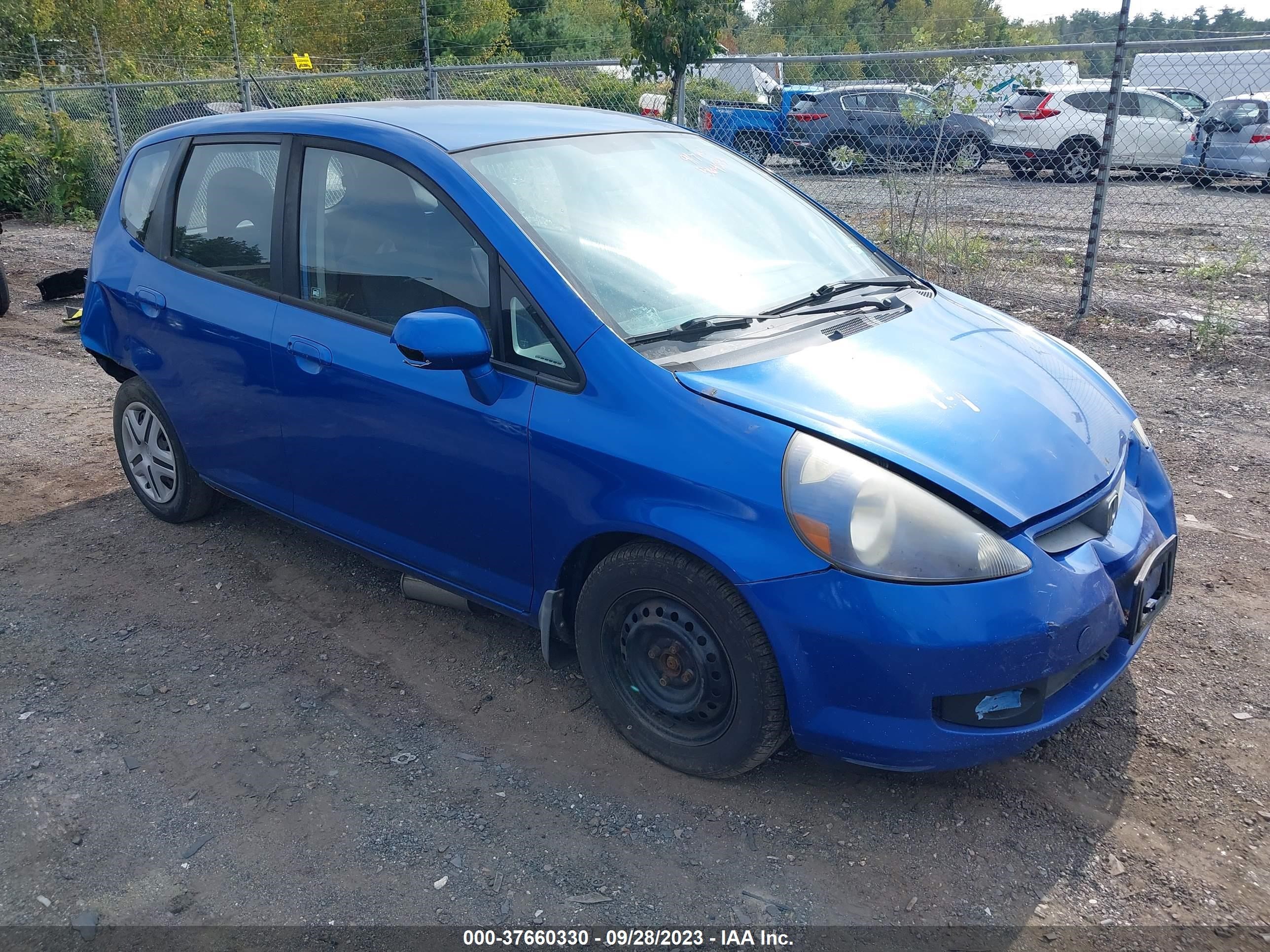 HONDA FIT 2007 jhmgd38487s021638