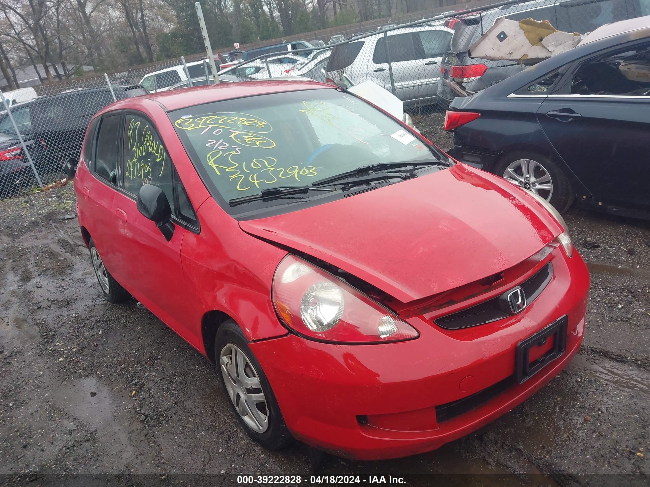 HONDA FIT 2008 jhmgd38488s062367