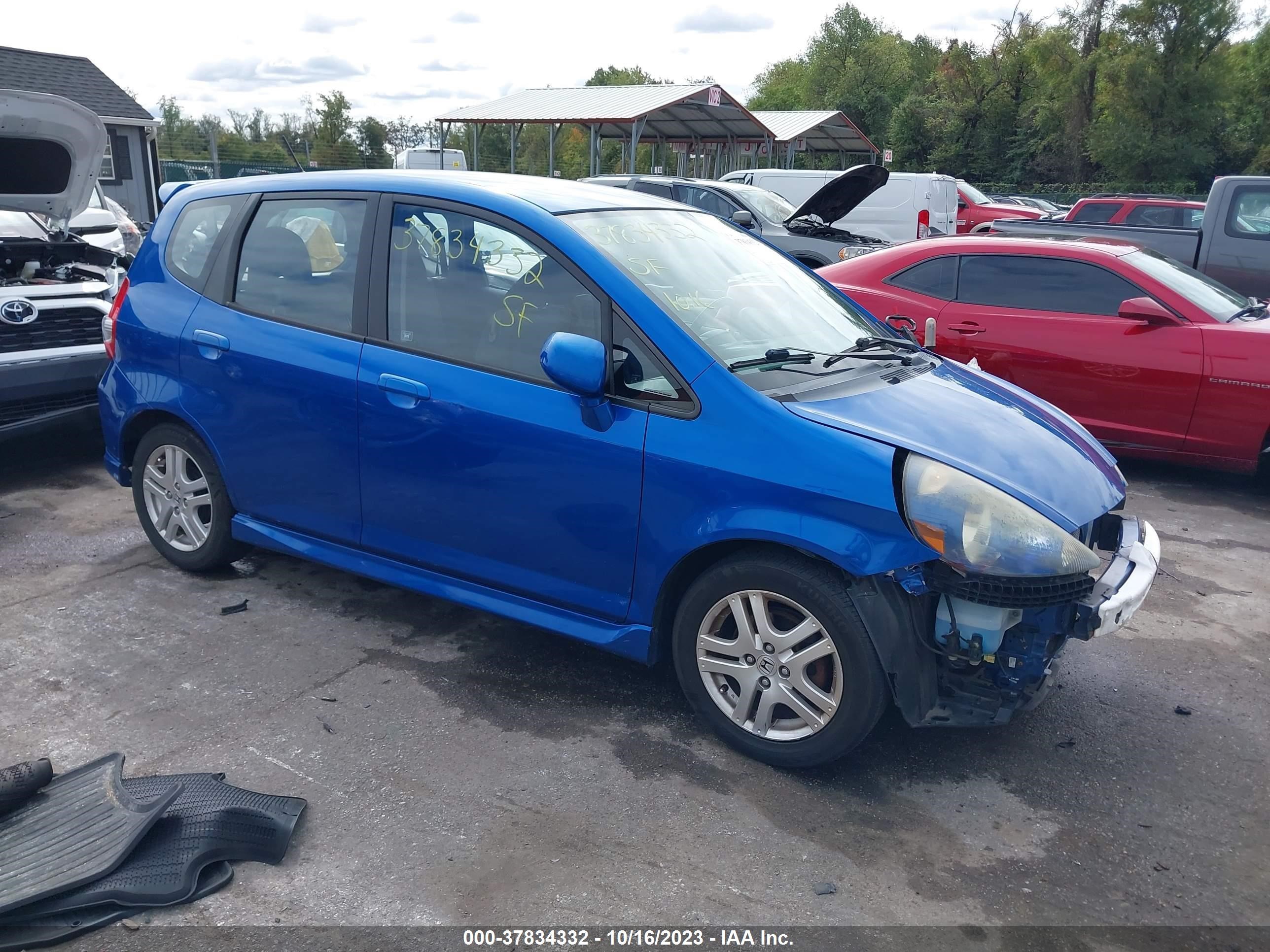 HONDA FIT 2007 jhmgd38617s002656