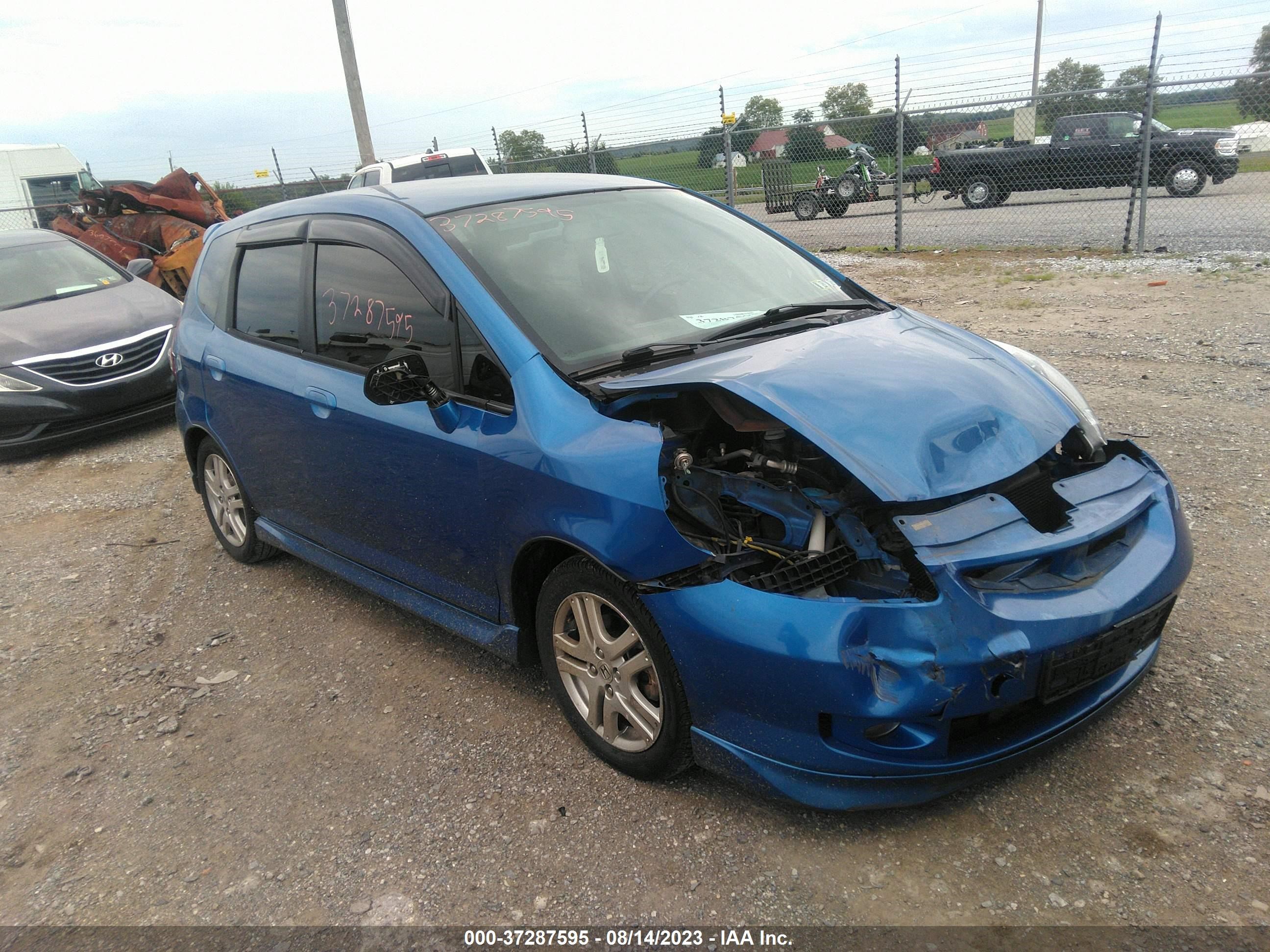 HONDA FIT 2007 jhmgd38617s013883