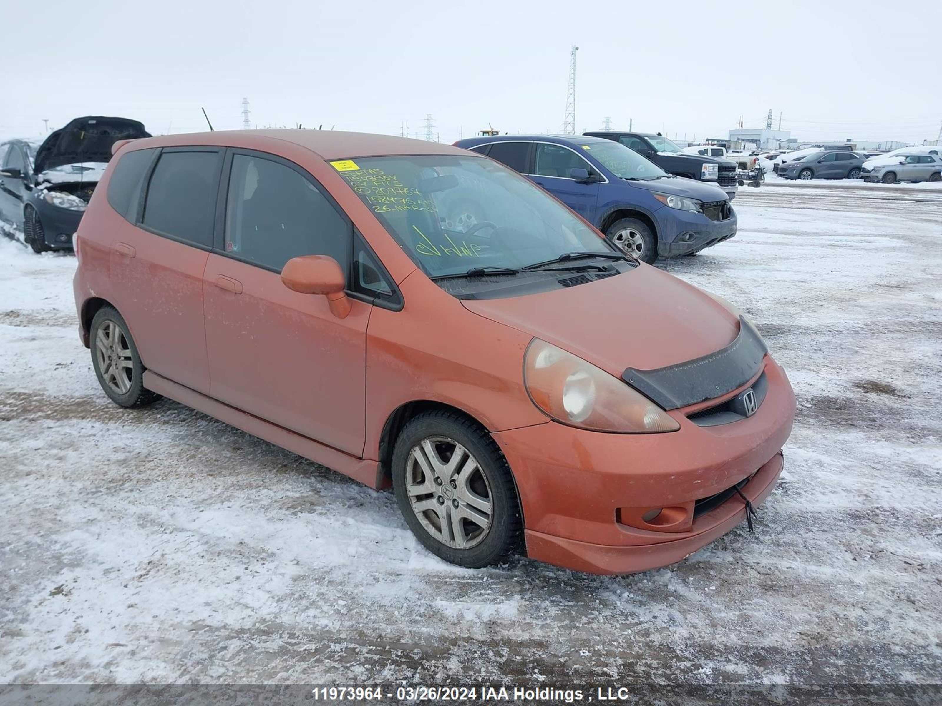 HONDA FIT 2007 jhmgd38627s809767