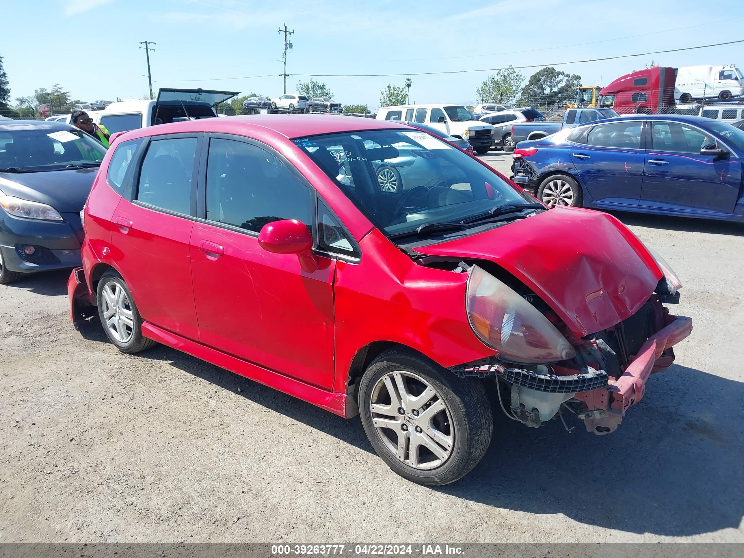 HONDA FIT 2008 jhmgd38628s033318