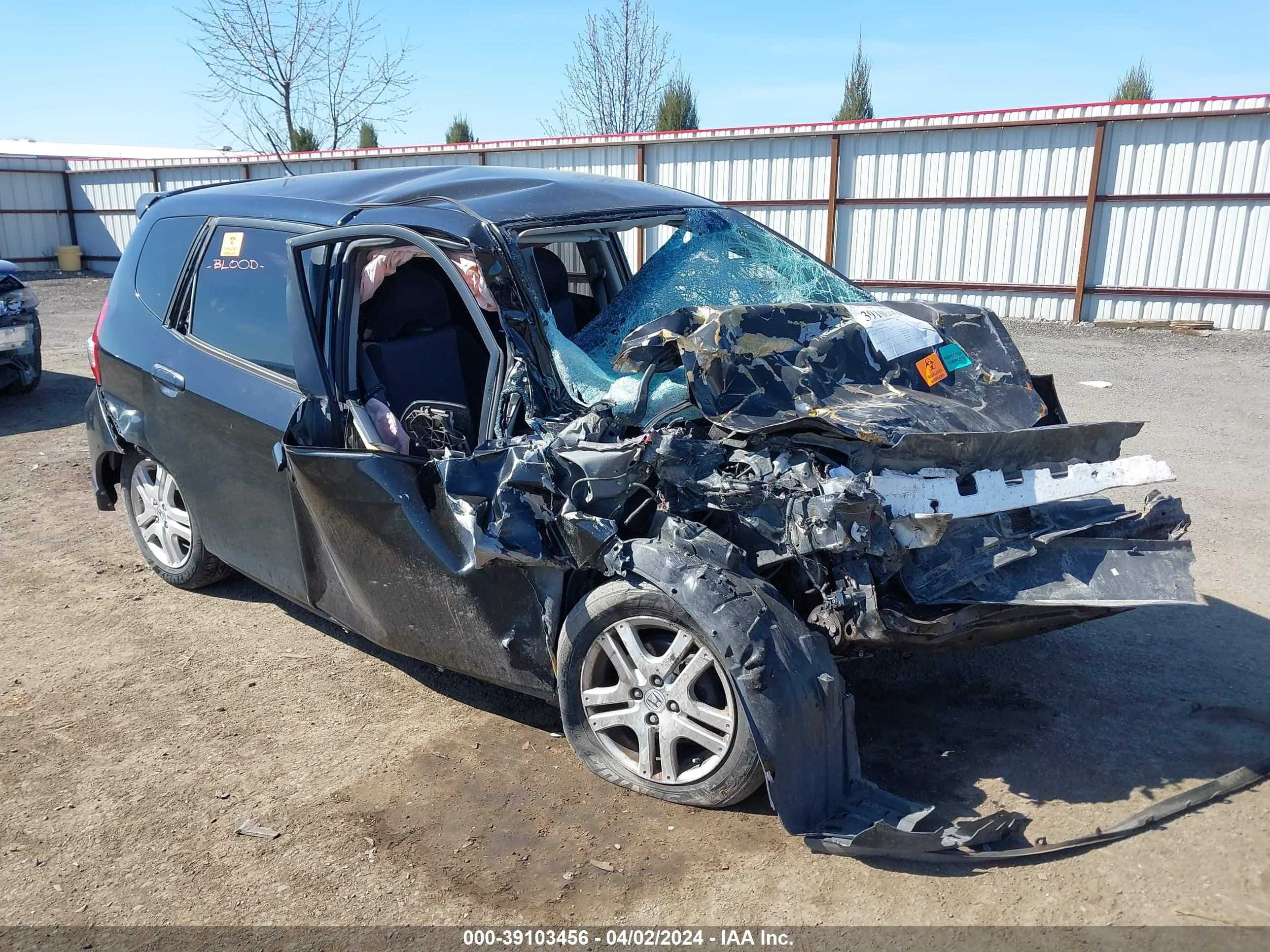 HONDA FIT 2008 jhmgd38628s049583