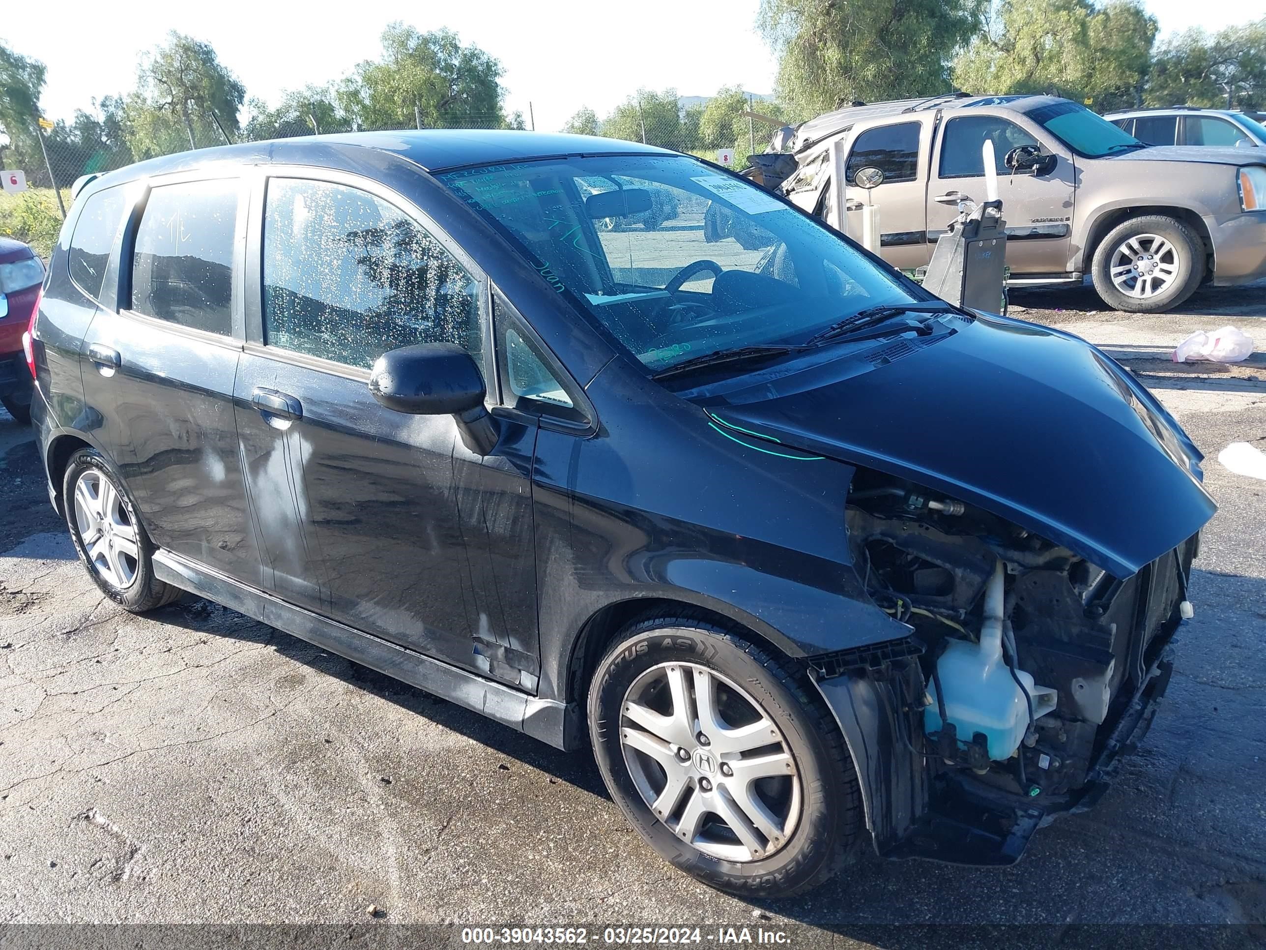 HONDA FIT 2007 jhmgd38637s052152