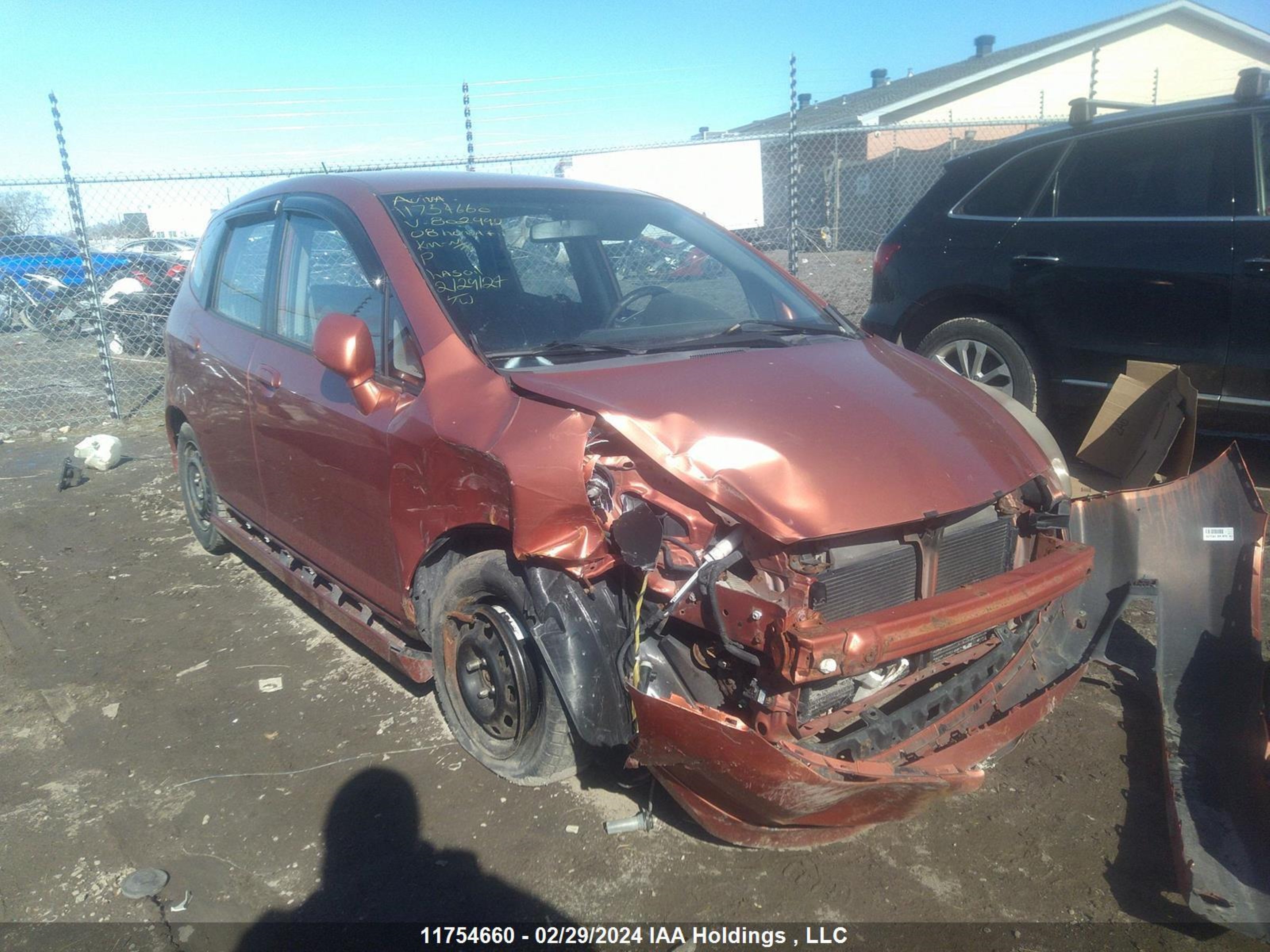 HONDA FIT 2008 jhmgd38658s802992