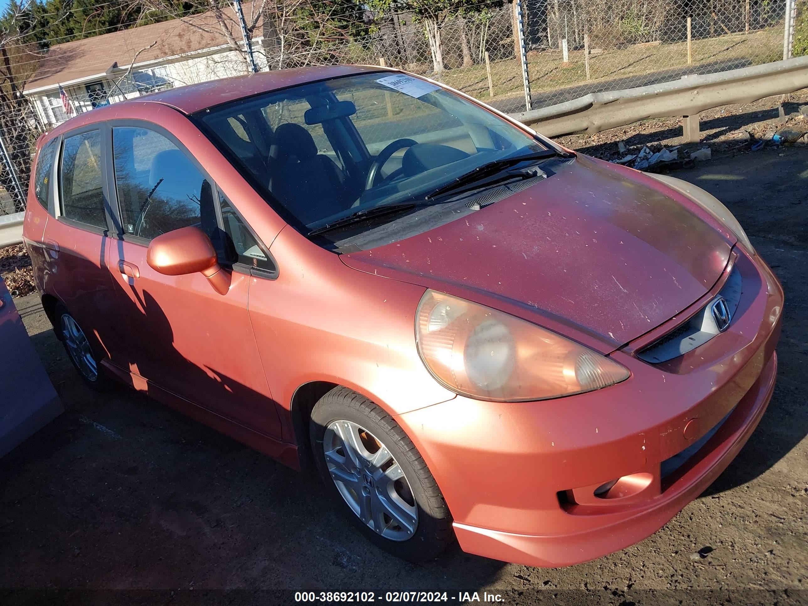 HONDA FIT 2007 jhmgd38667s024426