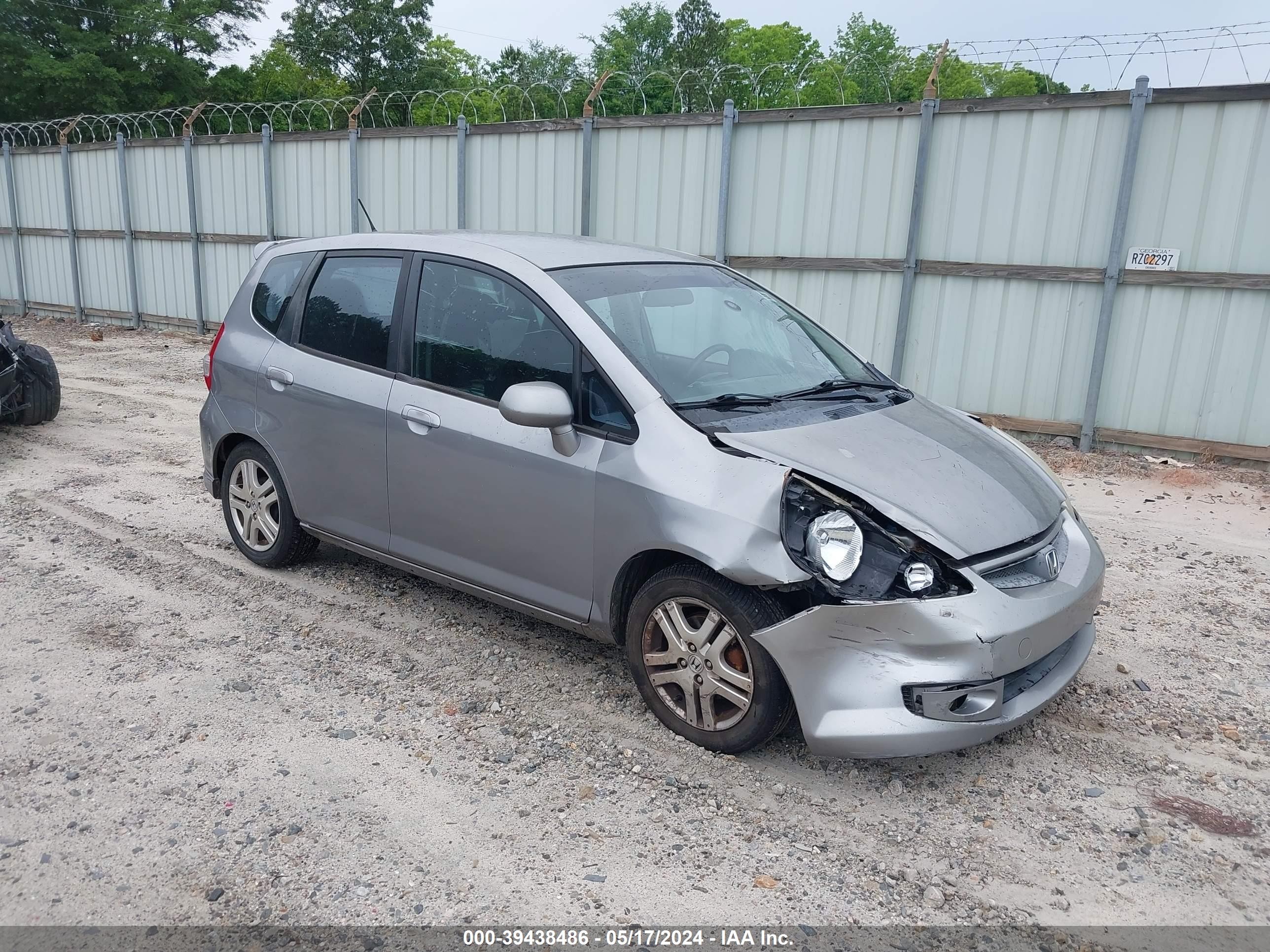 HONDA FIT 2007 jhmgd38667s049536