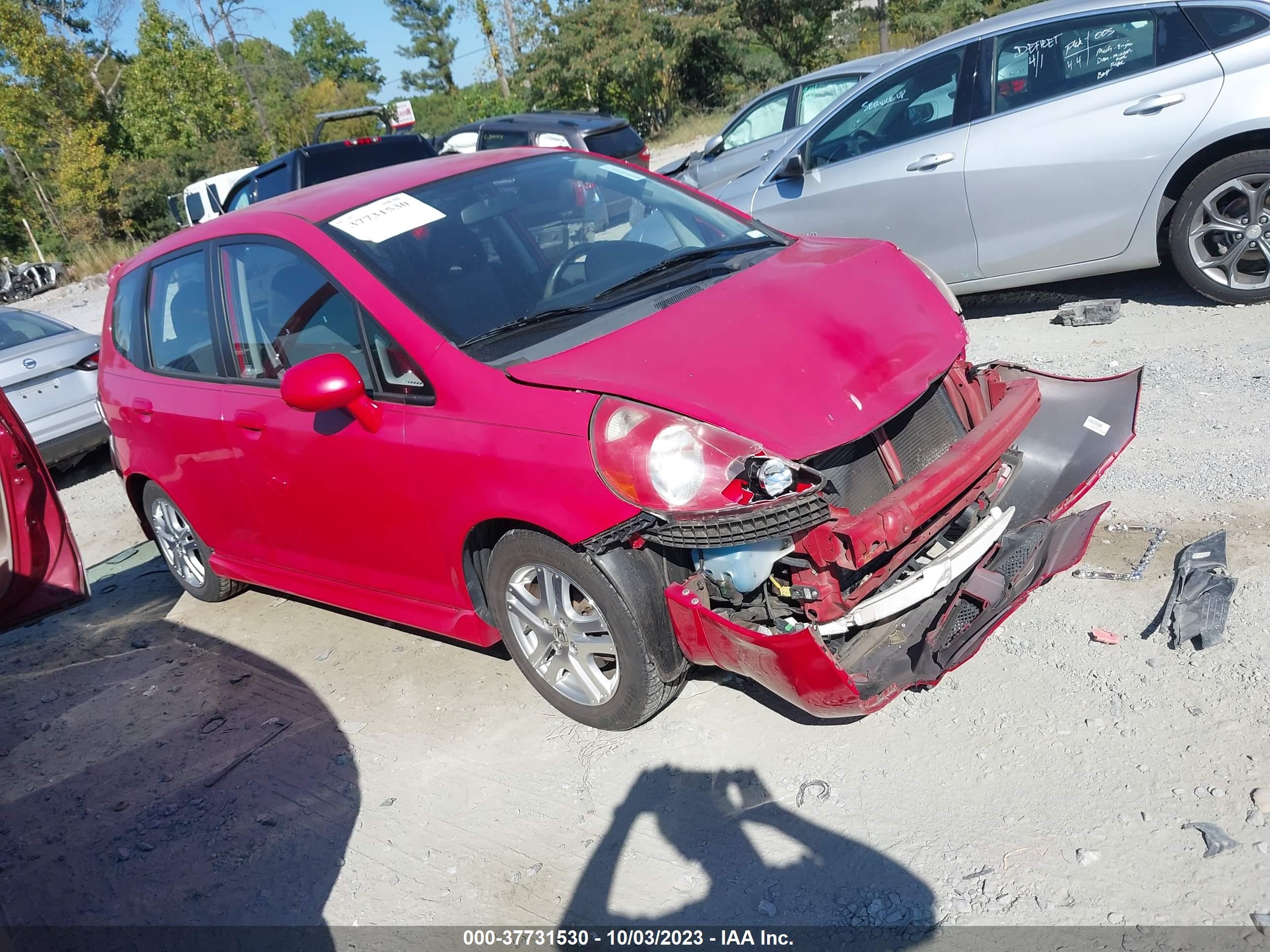 HONDA FIT 2007 jhmgd38677s020966