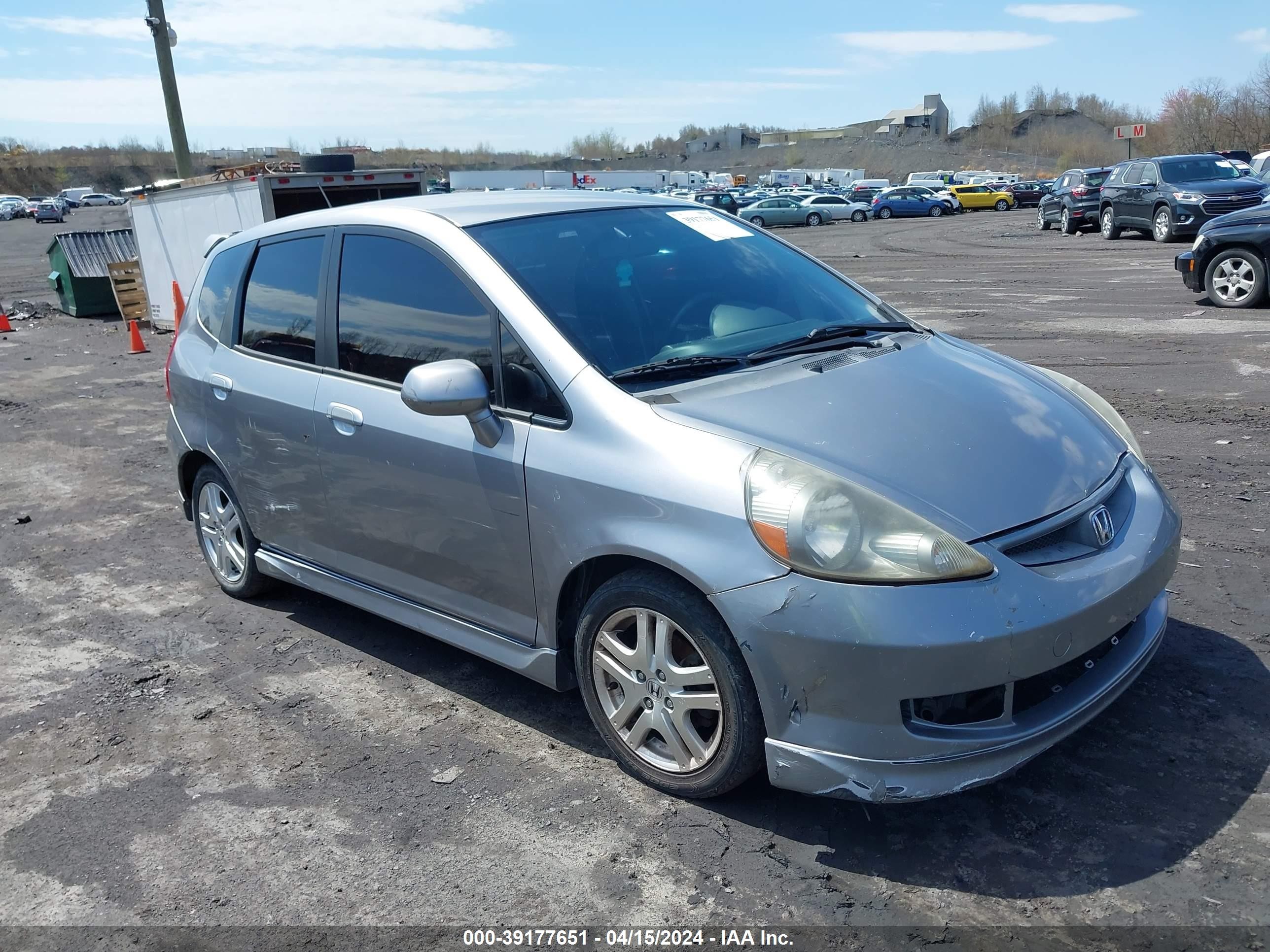 HONDA FIT 2007 jhmgd38677s037105