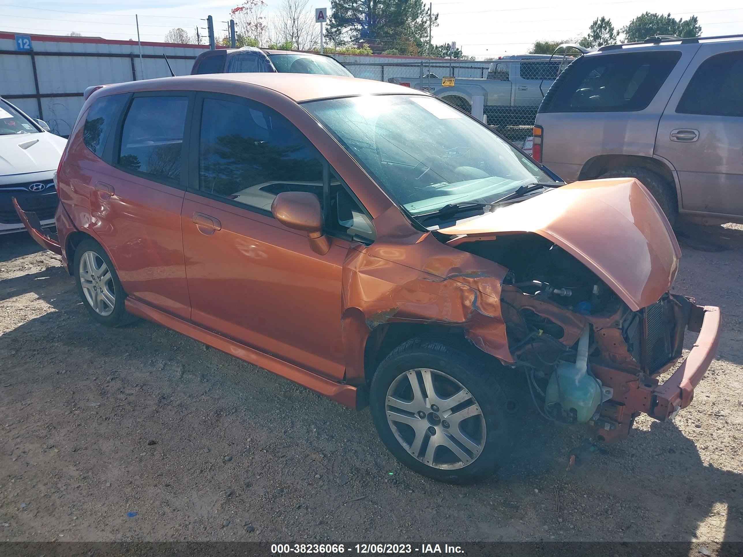 HONDA FIT 2007 jhmgd38677s053191