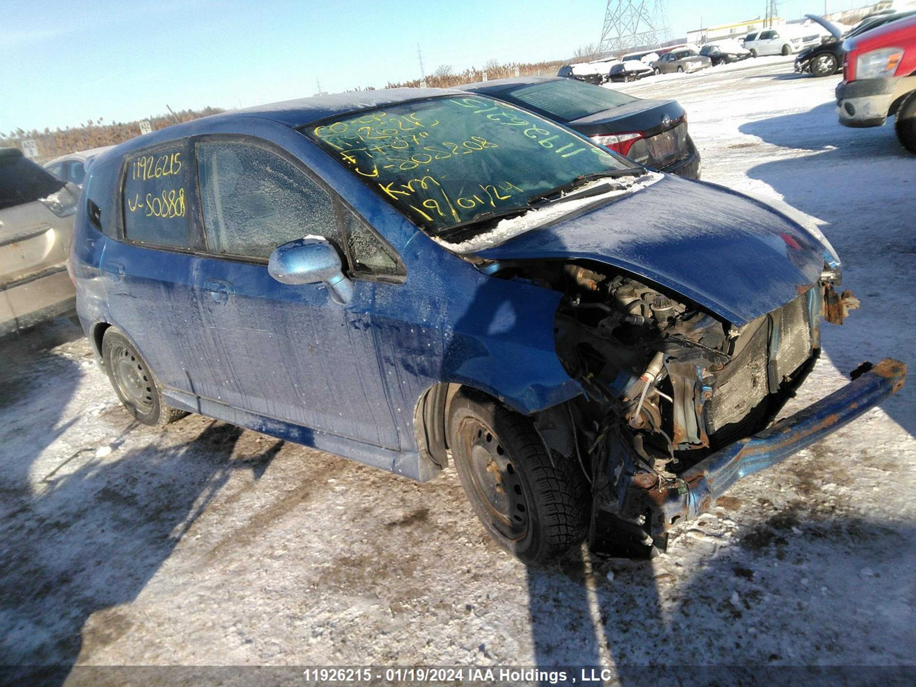 HONDA FIT 2007 jhmgd38677s808808