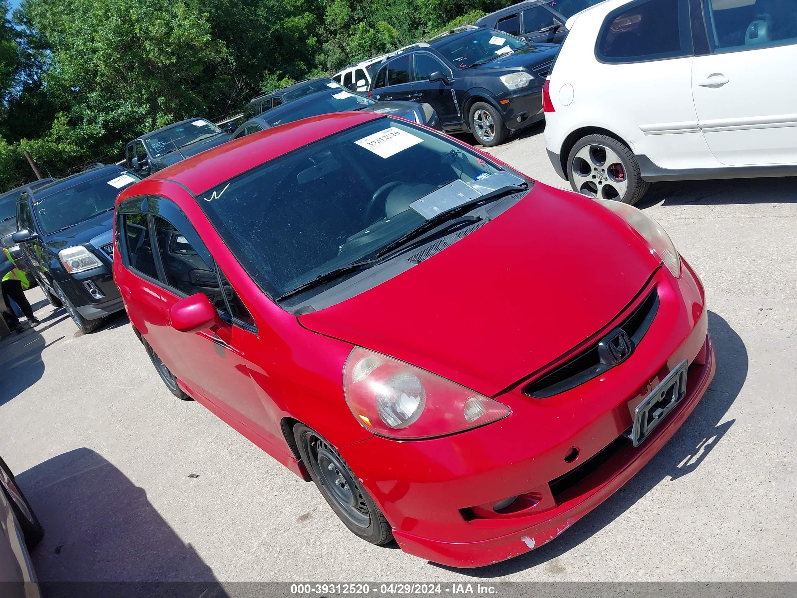 HONDA FIT 2008 jhmgd38678s015235