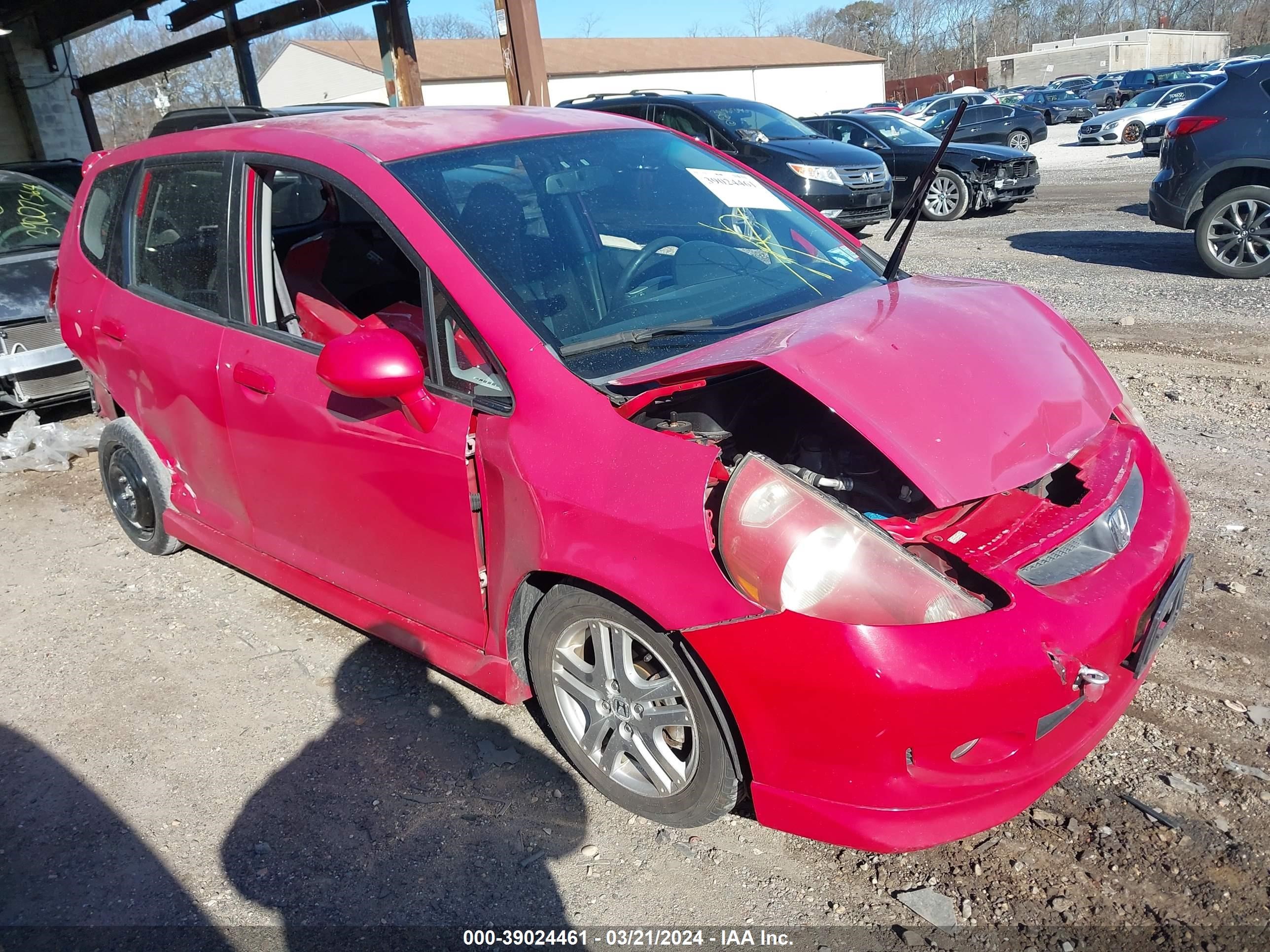 HONDA FIT 2007 jhmgd38687s028090