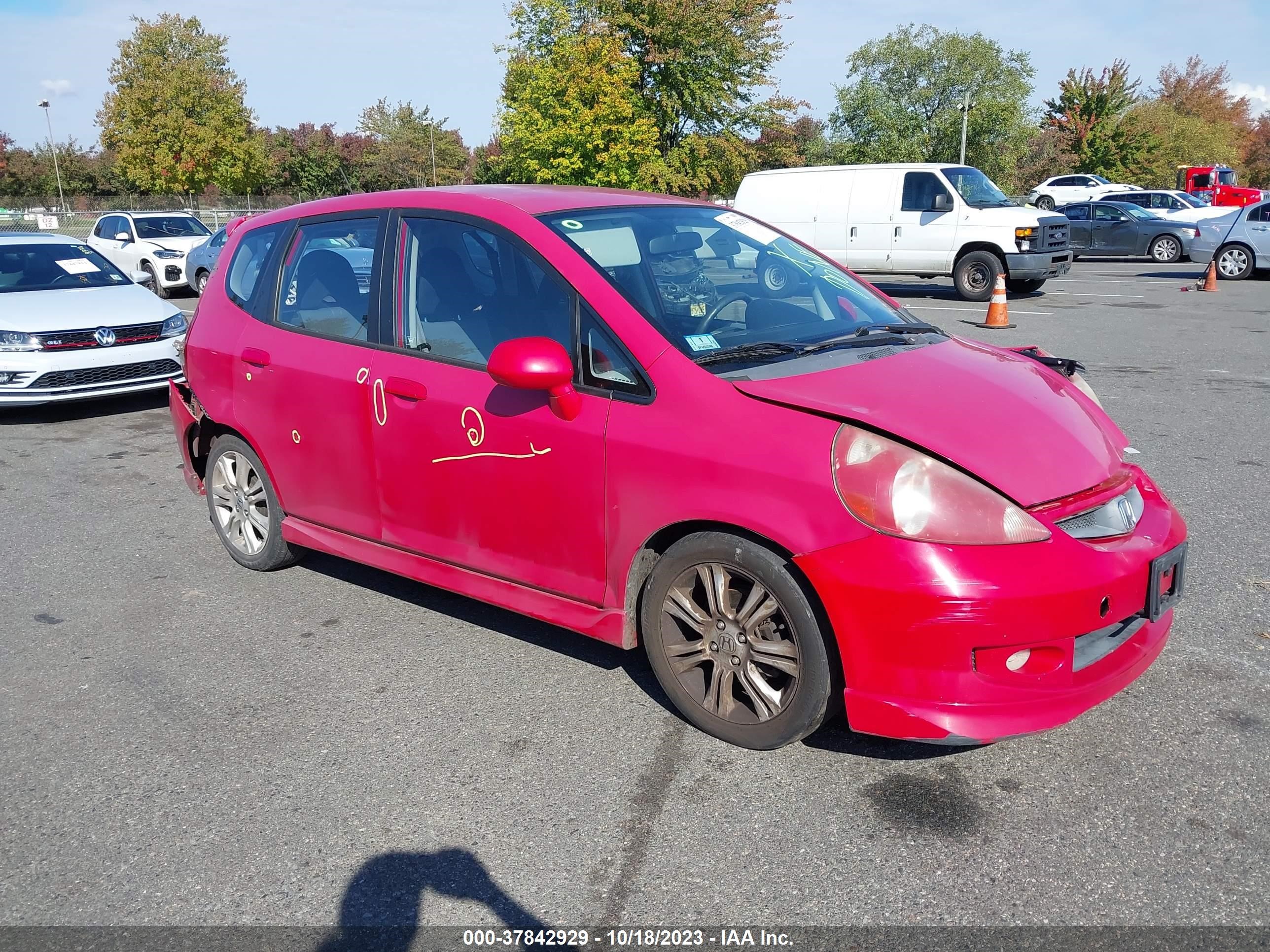 HONDA FIT 2007 jhmgd38687s052423