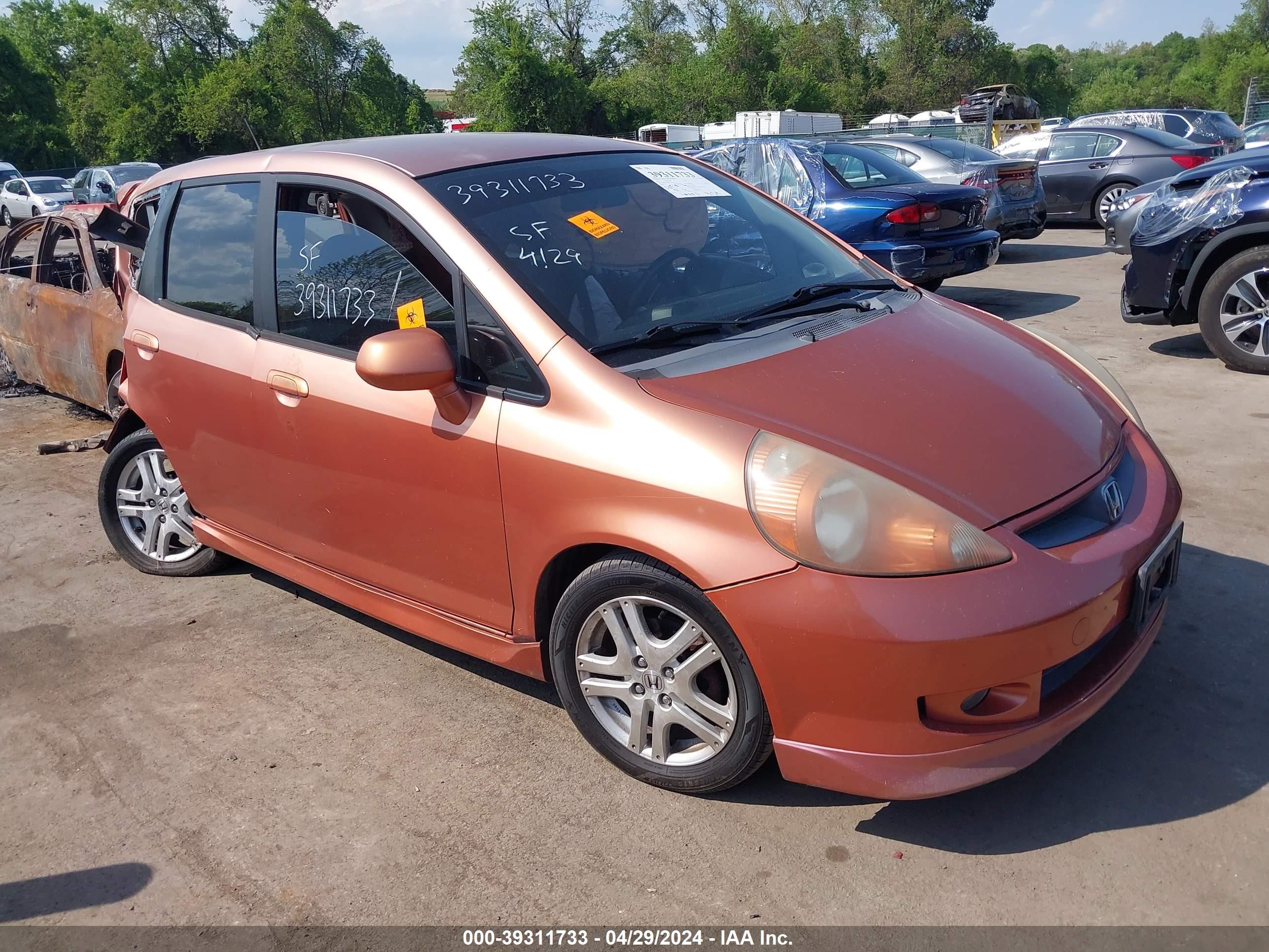 HONDA FIT 2007 jhmgd386x7s014546