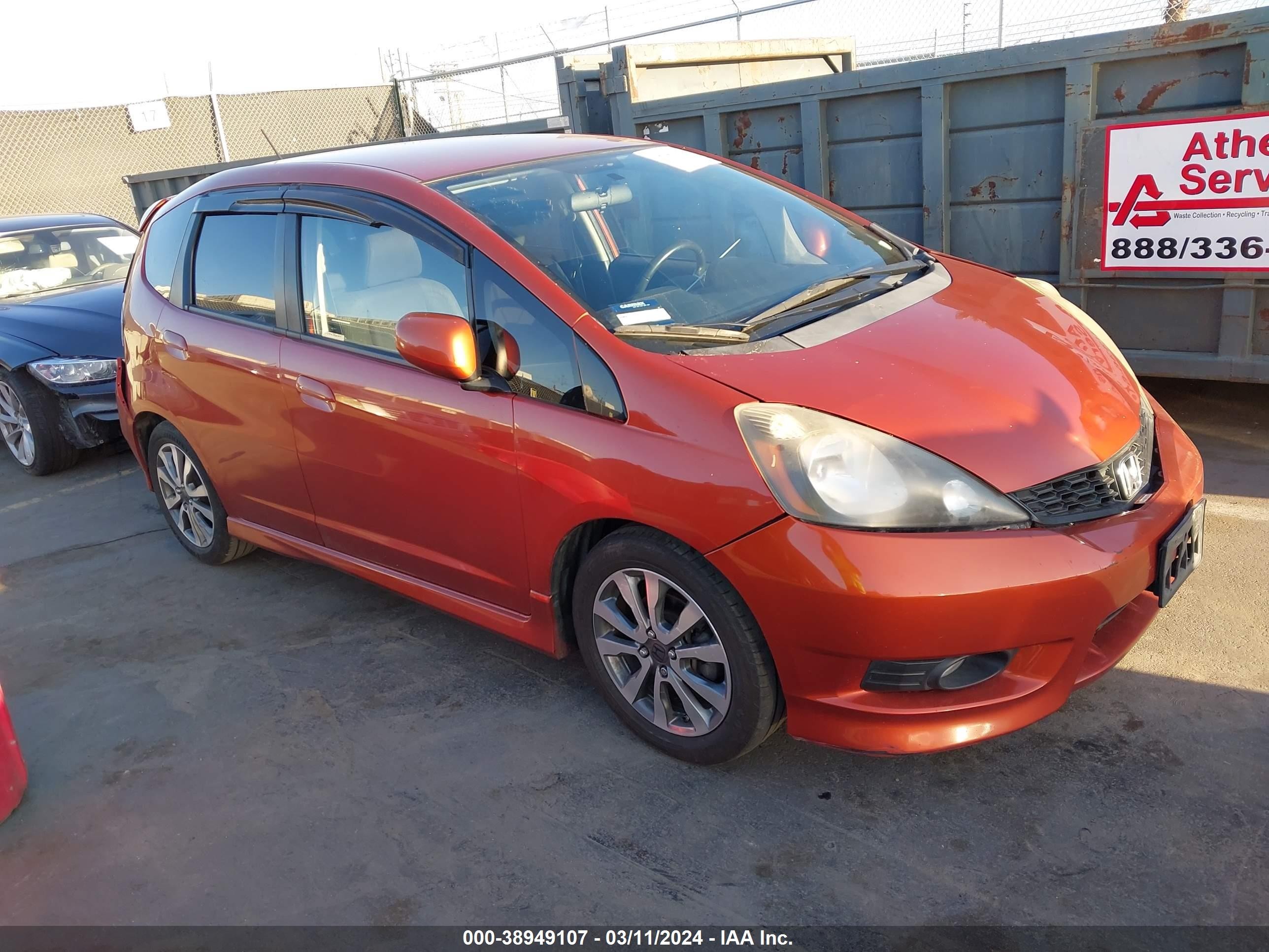 HONDA FIT 2012 jhmge8h57cc012968