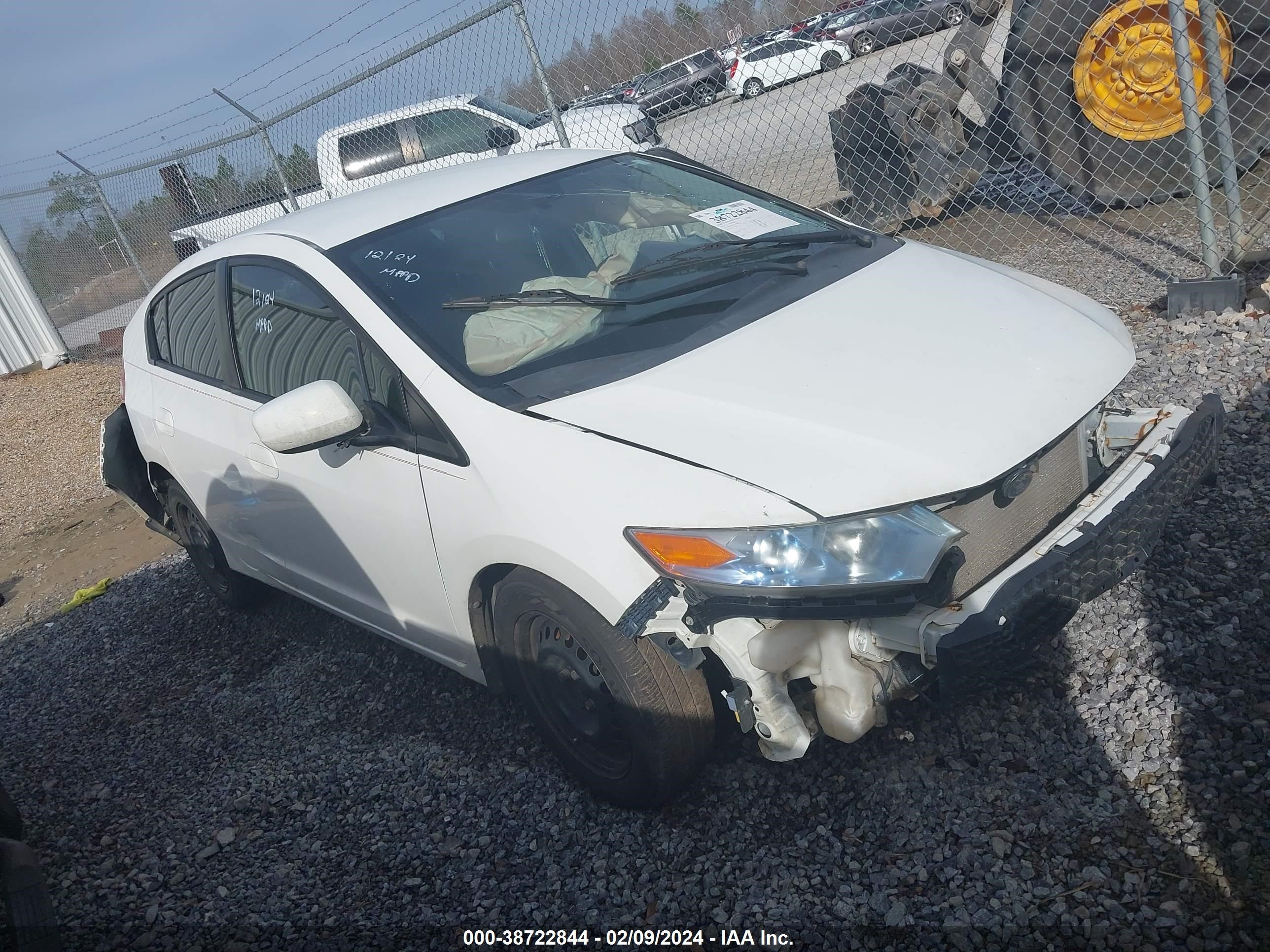 HONDA INSIGHT 2012 jhmze2h30cs000249