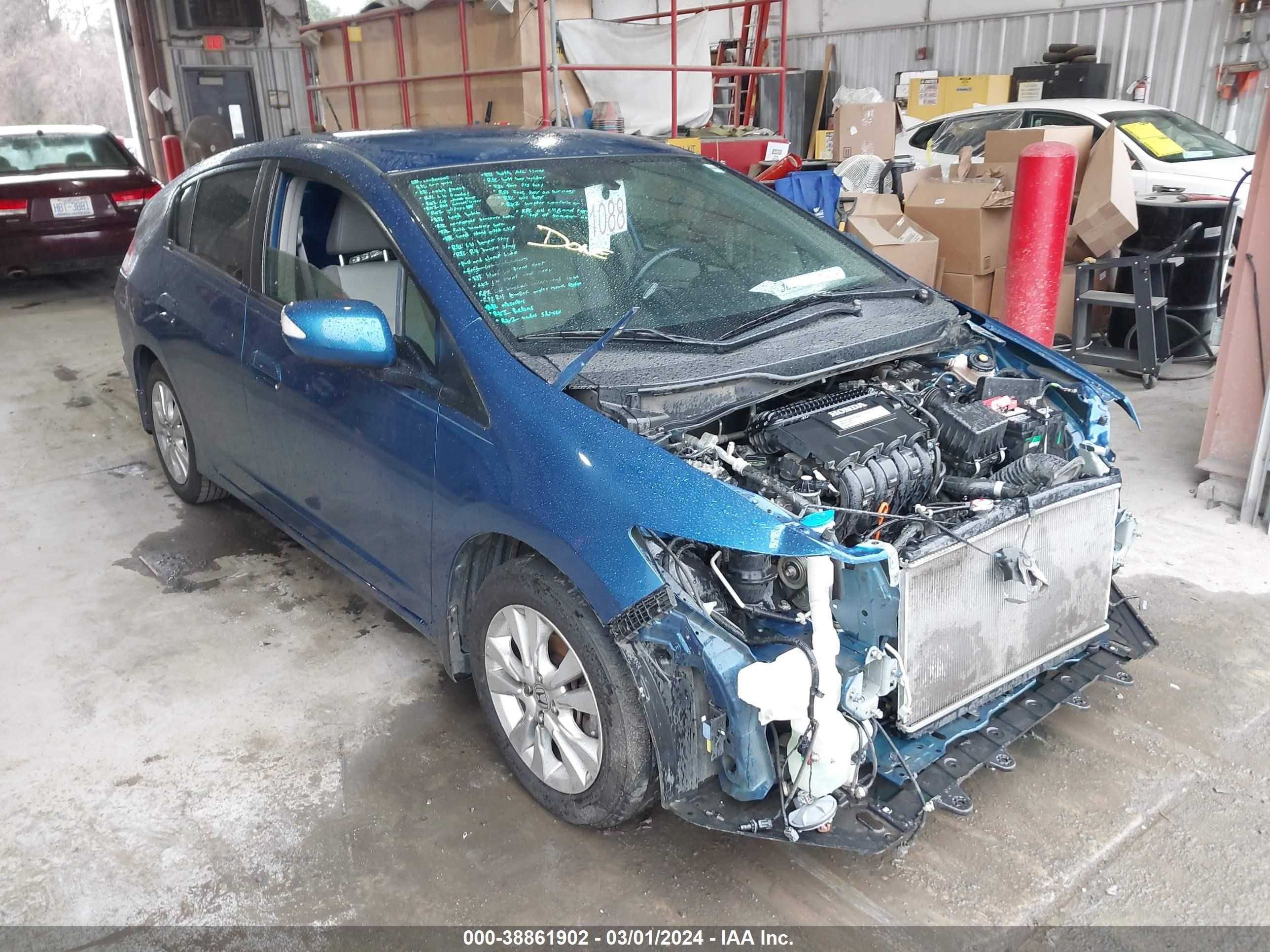 HONDA INSIGHT 2013 jhmze2h75ds003894