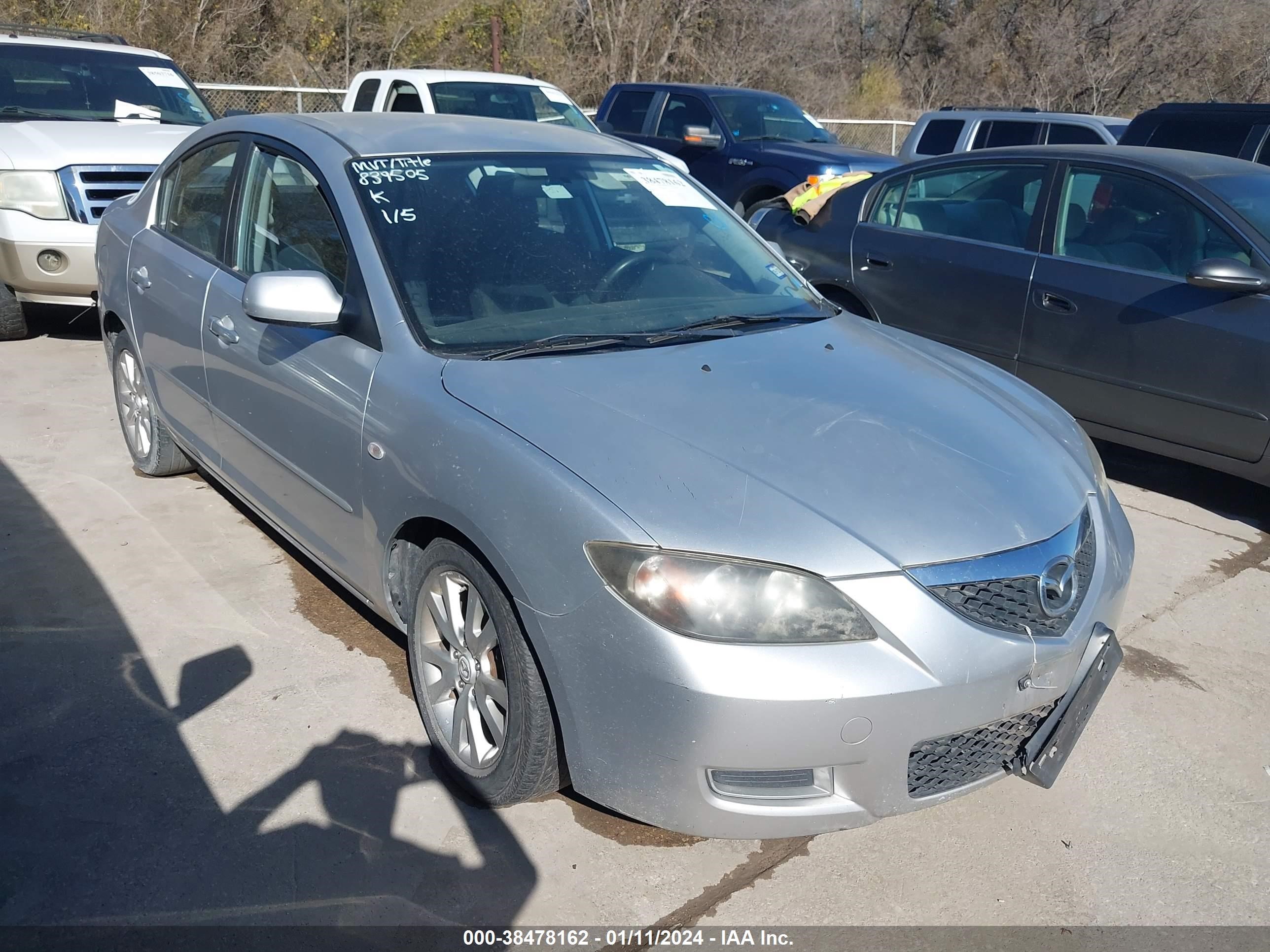 MAZDA 3 2008 jm1bk12g381839505